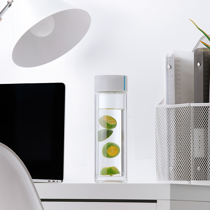 Anbers Antimicrobial Double Wall Borosilicate Glass Bottle